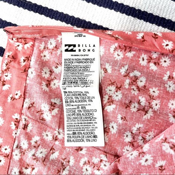 Billabong X The Salty Blonde Upside Ditzy Floral Ruffle Mini Skirt Medium - Picture 7 of 7